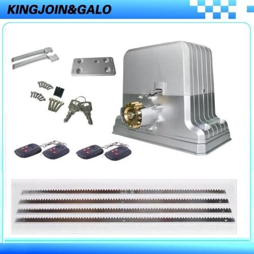 Heavy Duty Gate Operator For Home Automation With 5M Steel Racks and 4 pcs Remote Control
