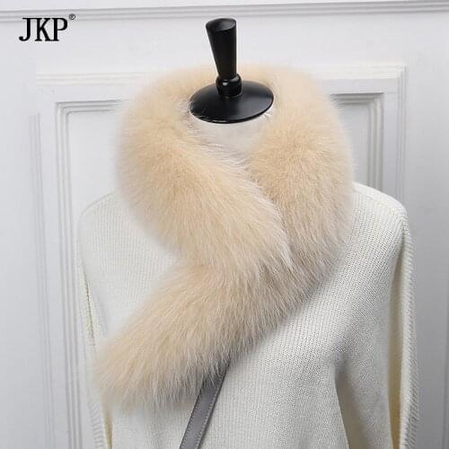 Winter Womens Real Fox Fur Collar With Women coat clip Fox Fur Scarf Cap Fur Collar Soft Fur shawl