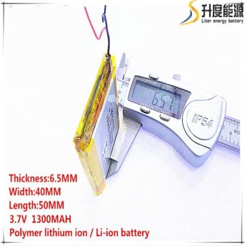 10pcs [SD] 3.7V,1300mAH,[654050] Polymer lithium ion / Li-ion battery for TOY,POWER BANK,GPS,mp3,mp4,cell phone,speaker