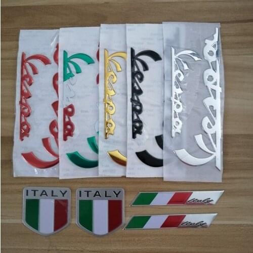 3D Italy Italian National Flag Car sticker Car-styling Auto Badge Emblem Decal for PIAGGIO Vespa GTS300 LX125 LX150 125 150 ie Sprint Primavera 300 LX LXV Super Sticker