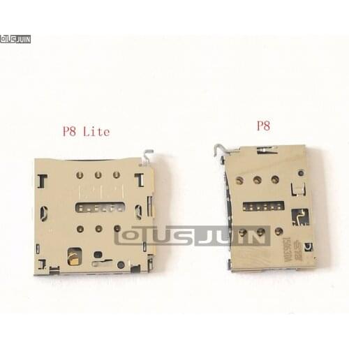50pcs Replacement Parts New Socket For Huawei P8/P8 Lite Sim Card Reader Holder Tray Slot