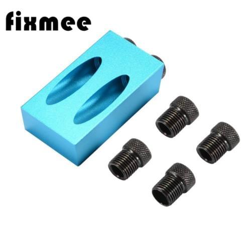 6/8/10mm Woodwork Guide Oblique Hole Positioner Angle Drill Bit Locator Set Tool