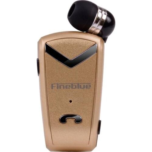 FineBlue F-V2 Mini Wireless business Bluetooth Headset Sport Driver Earphone Telescopic Clip on stereo earbuds clip on design