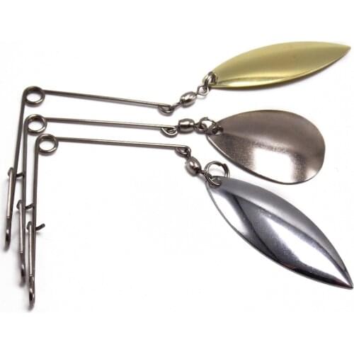 CATCHSIF 15pcs Spinner baits replacement large blades and swivels to add extra flash and vibration to your jig fishing lures