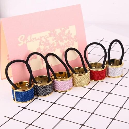 New Women Geometric Plastic Ponytail Holder Buckle Elastic Hair Bands Headband Vintage Elegant Headwear Fashion Hair Accessories
