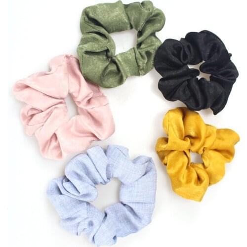 Baby Girl 5pcs/pack elastic hair bands 5 colors Hair Bow Chiffon Ponytail Holder Bobbles Children Hair Ropes Hair Accessaries
