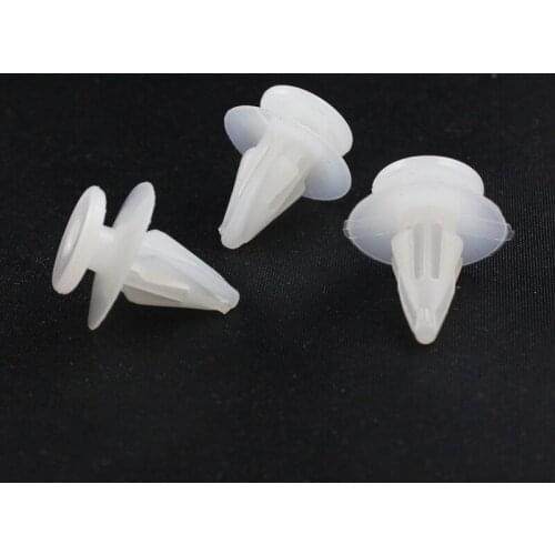 50x White Door card Trim Panel Nylon Rivet Fasteners Clips For Toyota Mitsubishi Chery Accessory