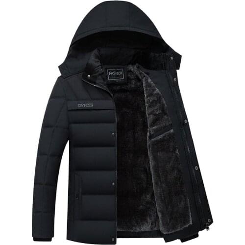 Winter Jacket Men Thicken Warm Male Parkas New Fashion Hooded Fleece Windproof Breathable Coats Mans Jackets Outwear