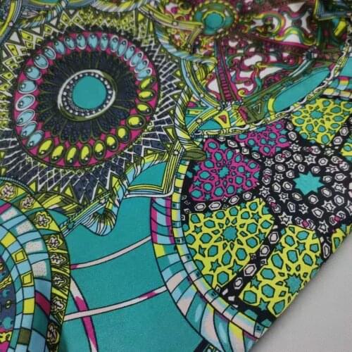 Soft Satin Ethnic Material Polyester Charmeuse Fabric