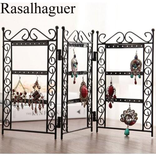 New Metal Jewellery Box Necklace Pandents Ring Earrings Organizer Jewellery Packaging Holder Stud Jewelry Display Wholesale