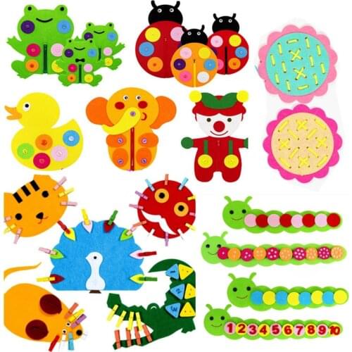 Teaching Kindergarten Manual DIY Weave Cloth Baby Early Learning Education Toys Montessori Teaching Aids Math Toys