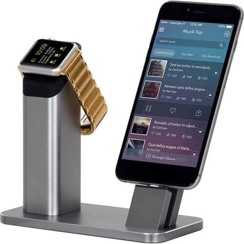 Aluminum Alloy Mobile Phone Charging Base Suitable for Apple Iwatch Watch Metal Bracket Charging Base