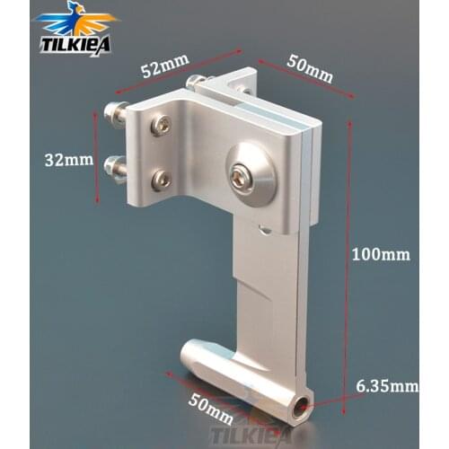 RC Boat 6.35mm Shaft Bracket Aluminum Strut Height 100mm For 1/4" 6.35mm Flexible Shaft Methanol gasoline Boat