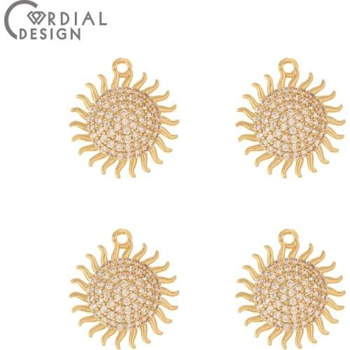 Cordial Design 30Pcs 17*19MM Jewelry Accessories/CZ Pendant/Earrings Making/Hand Made/DIY Charms/Jewelry Findings & Components