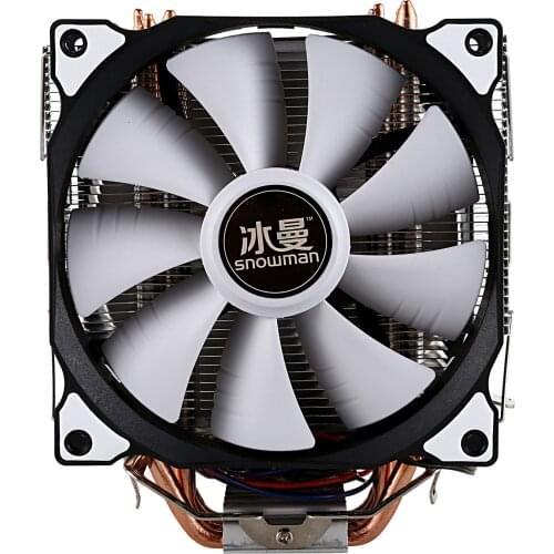 SNOWMAN CPU Cooler Master 5 Direct Contact Heatpipes freeze Tower Cooling System CPU Cooling Double Fan with PWM 2 Fans