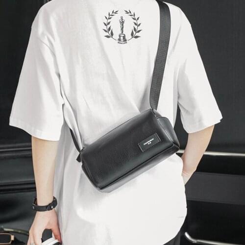 Yesetn Bag 07082021 Mens single shoulder bag cylinder youth fashion chest bag cross body bag