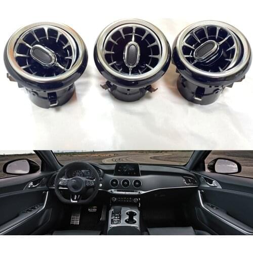 12-color LED Car Air Vent Outlet Turbine Nozzle Atmosphere Lamp Kia Stinger Ambient Light Dashboard Air Vent