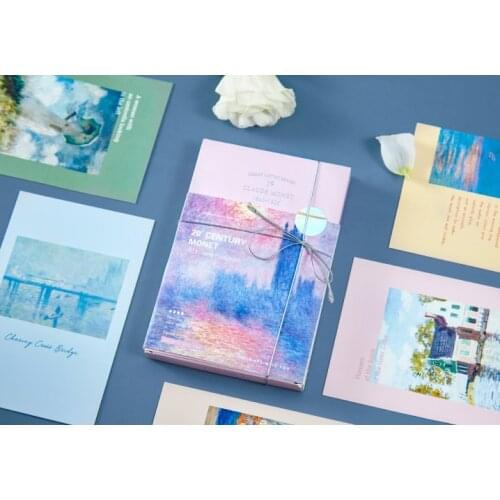 143mmx93mm painting city paper postcard