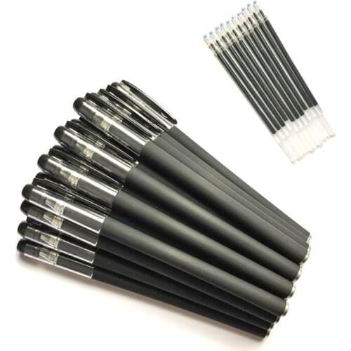30 Pcs Office Stationery Wholesale 0.5mm Gel Pen Signature Exam Signature Pen Black Red Blue Material Escolar Canetas