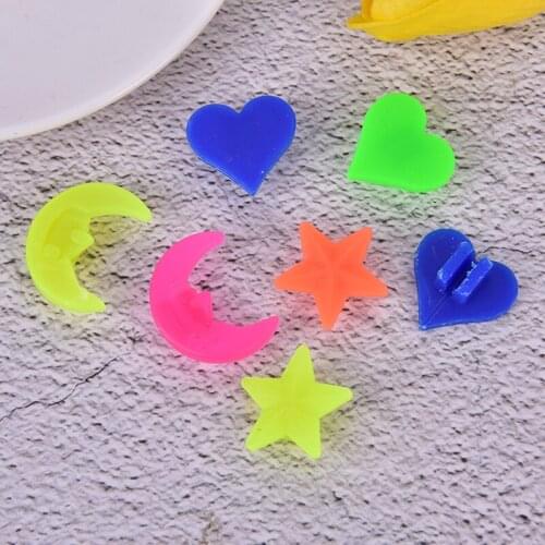 36Pcs Plastic Clip Spoke Bead Bicycle Beads Wire Beads Decorations Mixed Luminous Star Bike Bicycle Wheel Spoke Beads