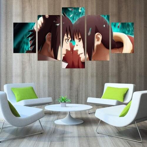 5 Piece Wall Art Canvas Anime Manga Ninja Figure Modern Posters And Pictures Home Modern Decor Bedroom Decoration Paintings