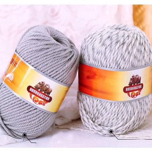 50g Cashmere wool Yarn Pure 100% Wool Coarse DIY Scarf Sweater Hand Knitting Yarn Baby Thread Ball Baby Thread Thick Line AQ316