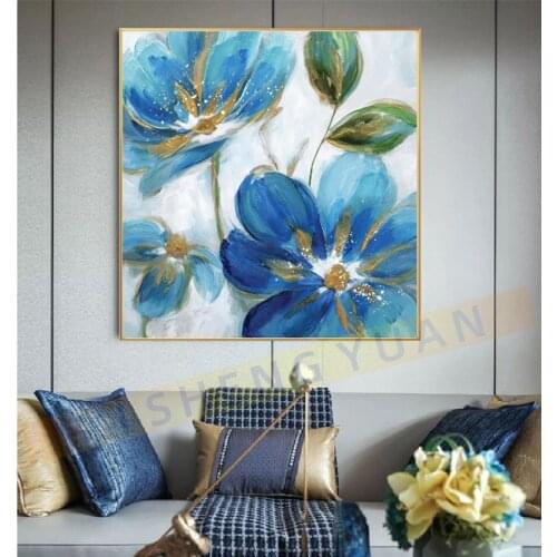 Abstract Flowers On Canvas Oil Painting Pure Handmade Home Wall Decoration Paintings Pictures Art Wall Artwork For Home Decor