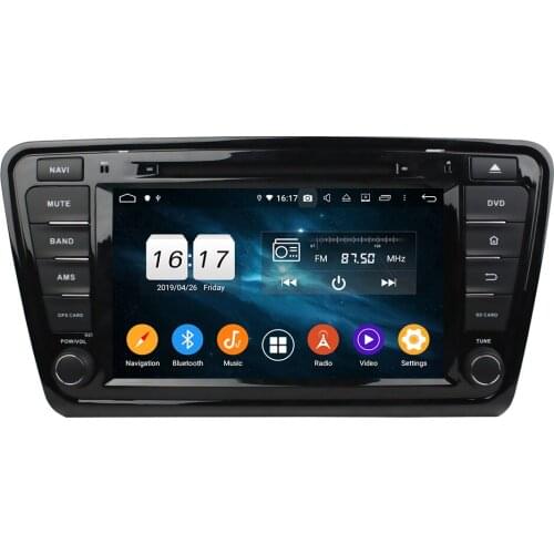 Android 10.0 8" 1 Din 8 Core Car DVD Player For SKODA OCTAVIA 2014-2016 Audio Stereo Radio Car Multimedia Player 1024*600 DSP