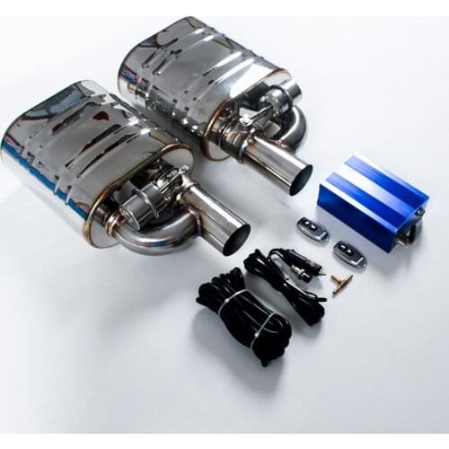 Car Exhaust Valve Muffler Systems Universal 2 Pieces Normal Open Vacuum Valve Pumps Controller Stainless Steel Welding Installed