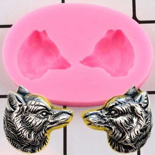 Fox Head Silicone Mold Fondant Cupcake Topper Molds Chocolate Gumpaste Moulds Candy Clay Mould Sugarcraft Cake Decorating Tools