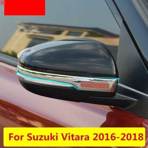 For Suzuki Vitara 2016-2018 Car External Rearview Mirror Cover Sequins Decorative Sticker Auto Accessories Exterior decoration