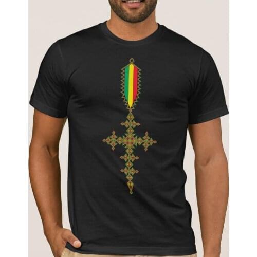 Ethiopian Flag Traditional Tilf Cross Mens Gift T-Shirt. Summer Cotton Short Sleeve O-Neck Unisex T Shirt New S-3XL