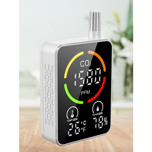 Infrared Air Monitor CO2 Carbon Dioxide Detector Measuring Tool Intelligent Alarm System Greenhouse Warehouse Air Quality Meter