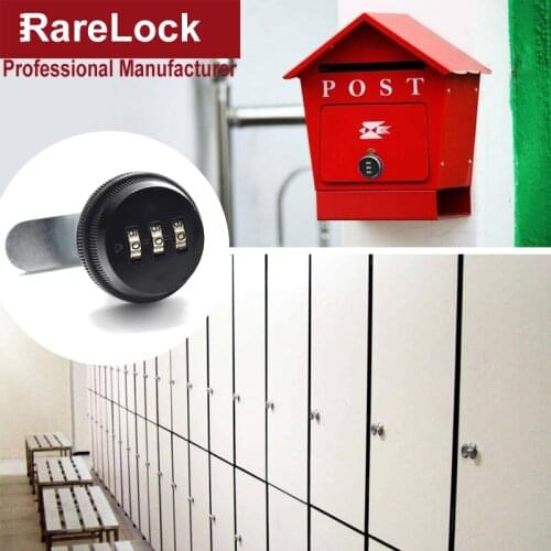 Combination Cam Cabinet Lock Black 3 Digital Password for Storage-box Gym Case Jewelry Box School Locker DIY Rarelock JA17 G