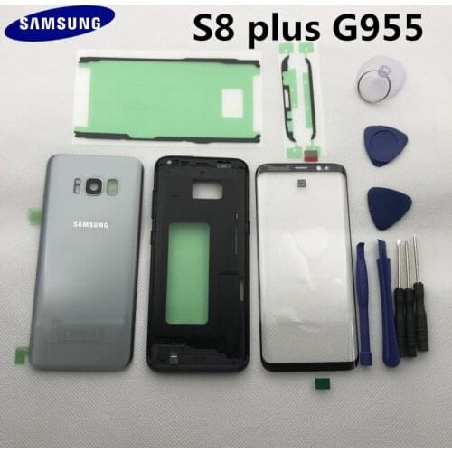 Housing Case Middle Frame+Battery Cover+Front Screen Glass Len For Samsung Galaxy s8 plus edge G955 G955F+Tools