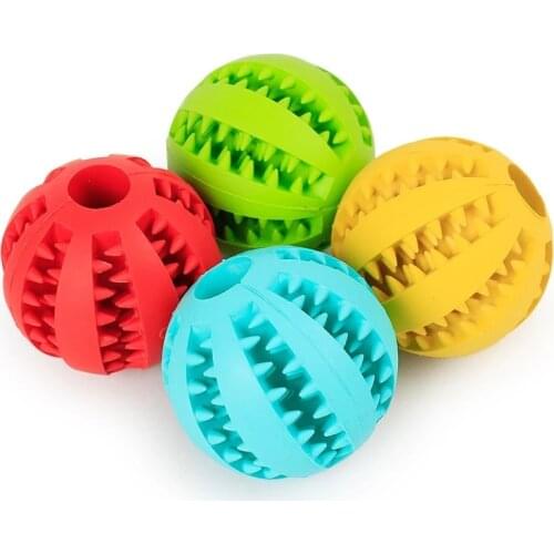 Colorful Dog Toys Toy Funny Interactive Elasticity Ball Dog Chew Toy For Dog Tooth Clean Ball Of Food Extra-tough Rubber Ball