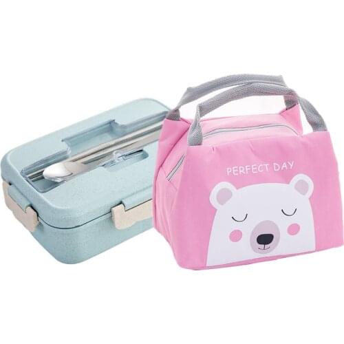 Lunch Box Food Container Bento Box Heated Lunch Box Childrens Lunch Box Snacks Straw Wheat Sealed Student Food Plastic Box