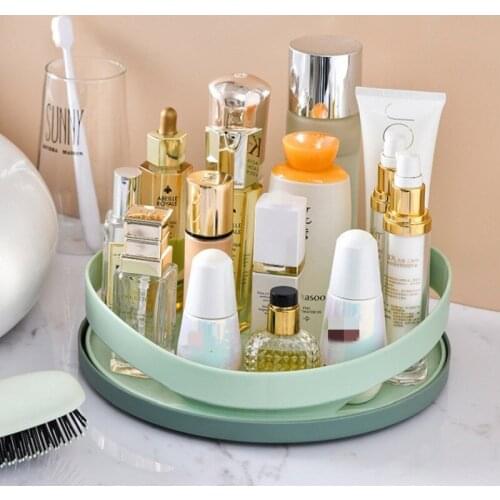 Multifunction 360°Rotary Organizer Tray Turntable Kitchen Refrigerator Storage Organizer Spice Racks Rotating Cosmetic Organizer