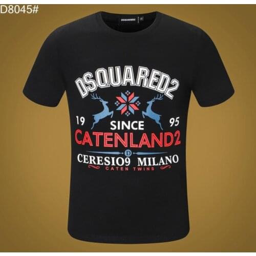 2021 new Dsquared2 printing short-sleeved T-shirt mens letter print D2 fashion trend summer tide shirts for women streetwear