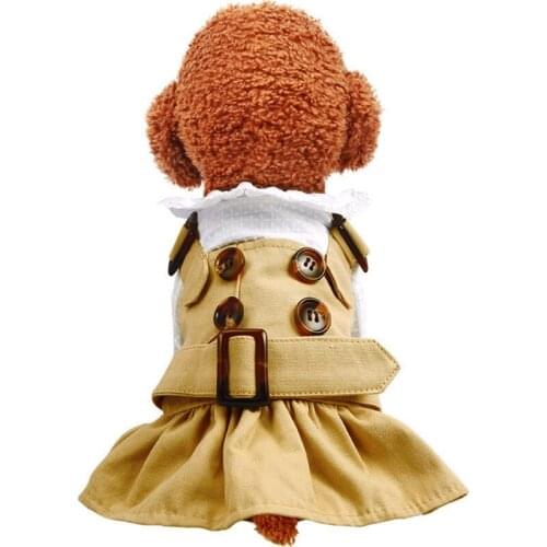 Spring Summer Pet Clothes Lovely British Style Puppy Princess Dress Animal Dress Outfits For Small Middle Dogs Chihuahua Bulldog