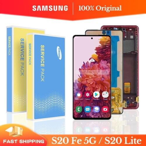 Original 6.5'' For Samsung Galaxy S20 FE 4G S20 Lite LCD G780 Touch Screen Digitizer Replacement For Samsung S20 FE 5G Display