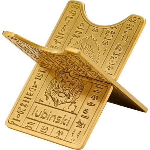 High Quality Cigar Ashtray Holder Gadgets Copper Foldable Pocket Portable Travel Gold Cigar Stand Rack Tray With Leather Case