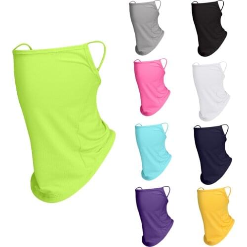 Unisex Scarf Triangle Bandana Face Mask Shield Hanging Ear Breathable Quick-dry Skull Headband Tube Neck Gaiter Magic Scarf