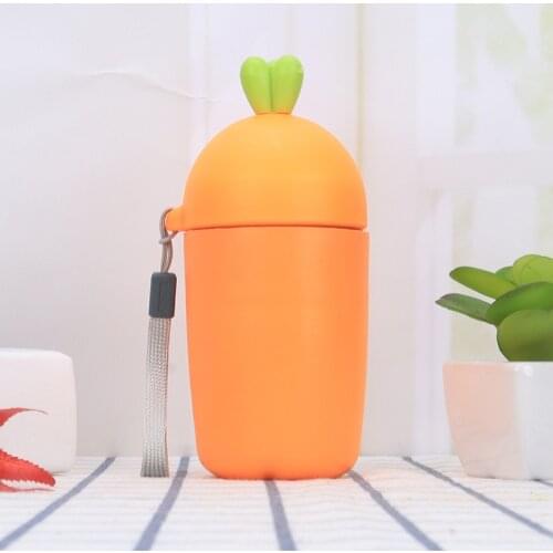 Cute Carrot Tea cup Creative Schoolgirls with Cups with Covered Cups Couple Insulated Glasses Kawaii Water Bottle Eco Friendly