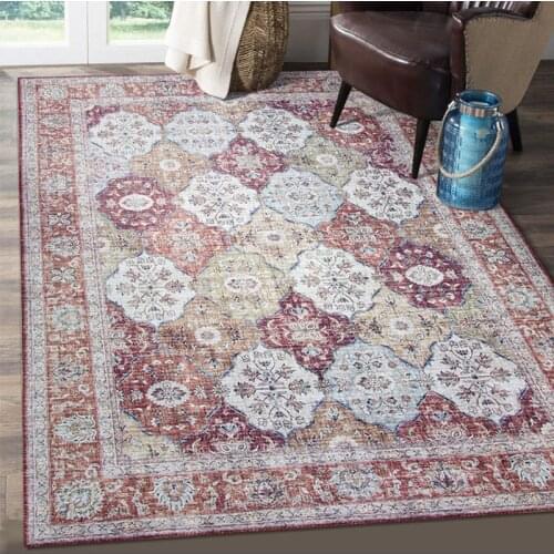Vintage Moroccan Carpet for Living Room Retro Coffee Table Floor Mat American Area Rug Bedroom Home Persian Rugs And Carpets