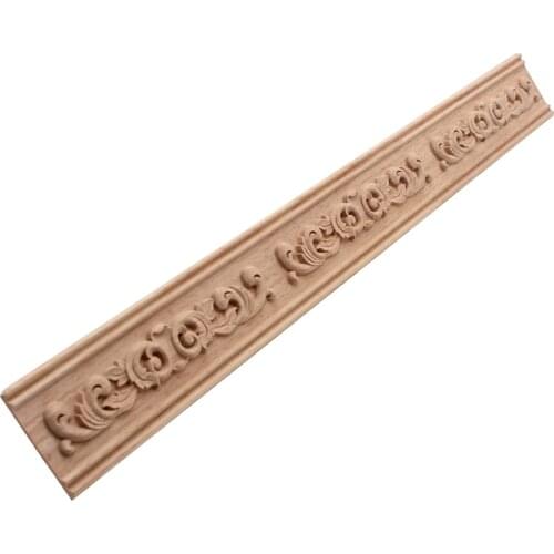 VZLX Wooden Carved Wood Twist Lines Style Decorative Indoor Door Semi Home Decor Decoration Accessories Figurines Miniatures