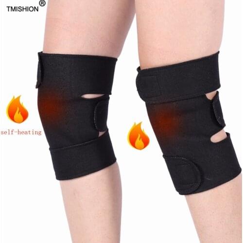 1 Pair Tourmaline Self Heating Knee Pads Magnetic Therapy Kneepad Pain Relief Arthritis Brace Support Knee Sleeves Pads Dropship