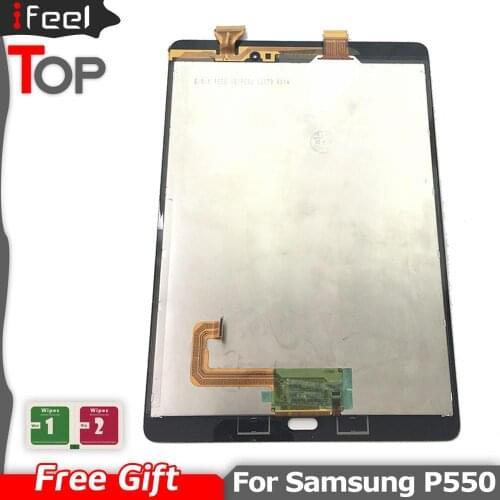 100% Tested Working LCD For Samsung GALAXY Tab A 9.7 P550 LCD Display + Touch Screen Digitizer Replacement