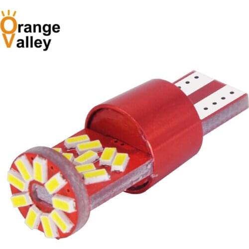 100Pcs Wholesale T10 W5W 27 LEDs 194 501 Auto 3014 SMD Canbus Error Free Car Interior lights Clearance Lamp DC 12V