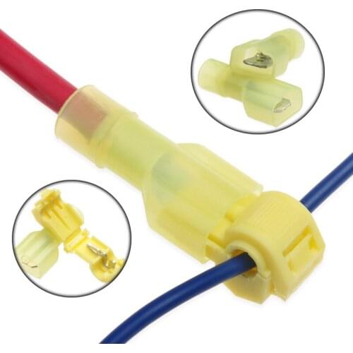 100Pcs Scotch Lock Electrical Cable Wire Connectors Quick Splice Lock Wire Convenient Terminals Crimp For 4.0mm2